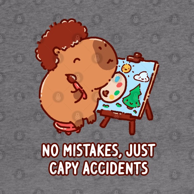 Capybara painting, no mistakes, just happy accidents by Tinyarts